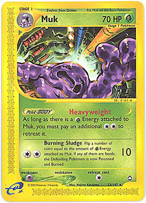 Pokemon Card - Aquapolis 23/147 - MUK (rare) - NM