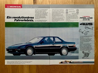 Honda Prelude 2.0i-16 Nelson Piquet Williams F1 1987 Vintage Ad Werbung Reklame