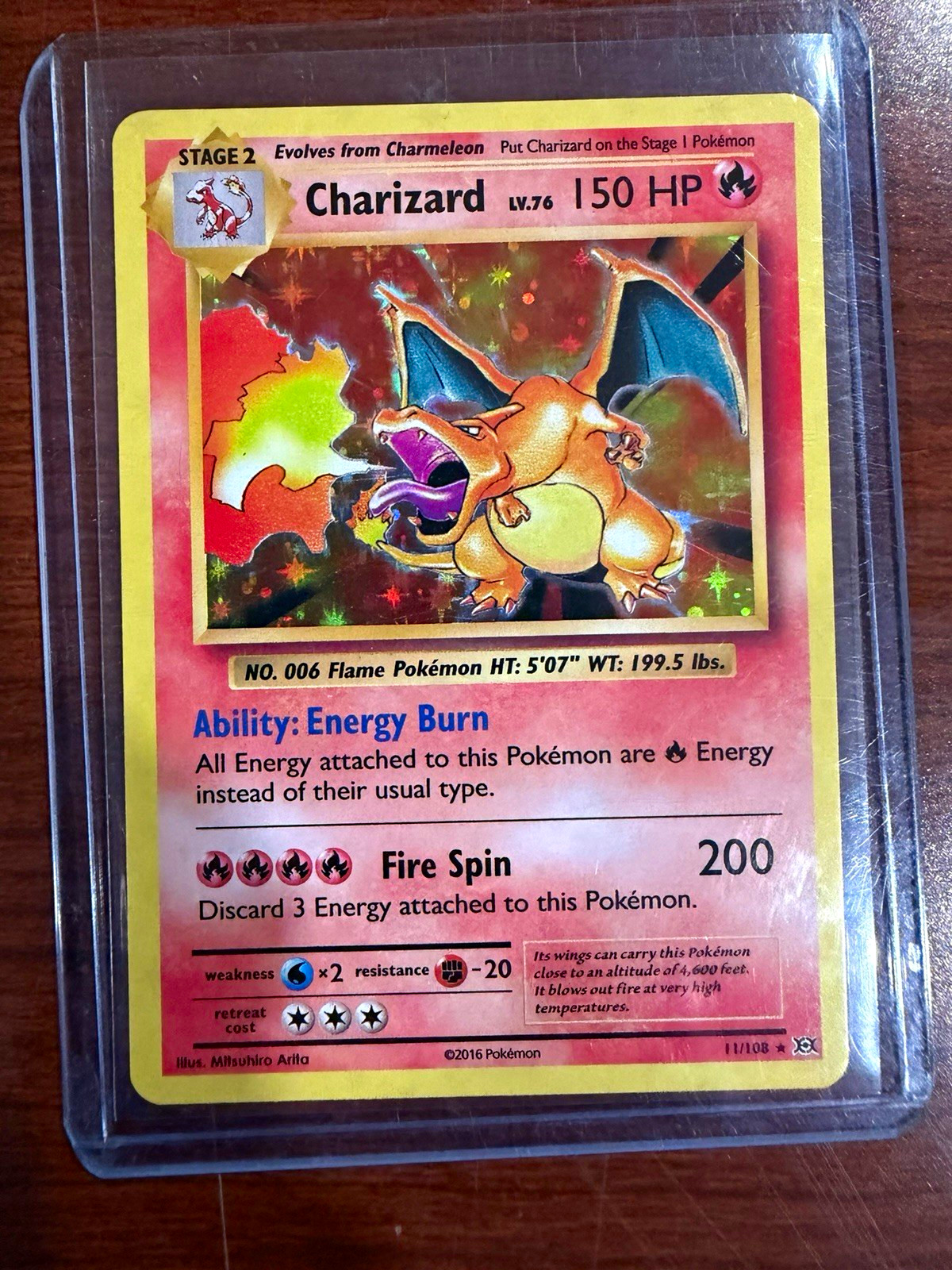 Pokemon TCG Charizard 11/108 Evolutions Holo Rare English 2016 150HP Arita