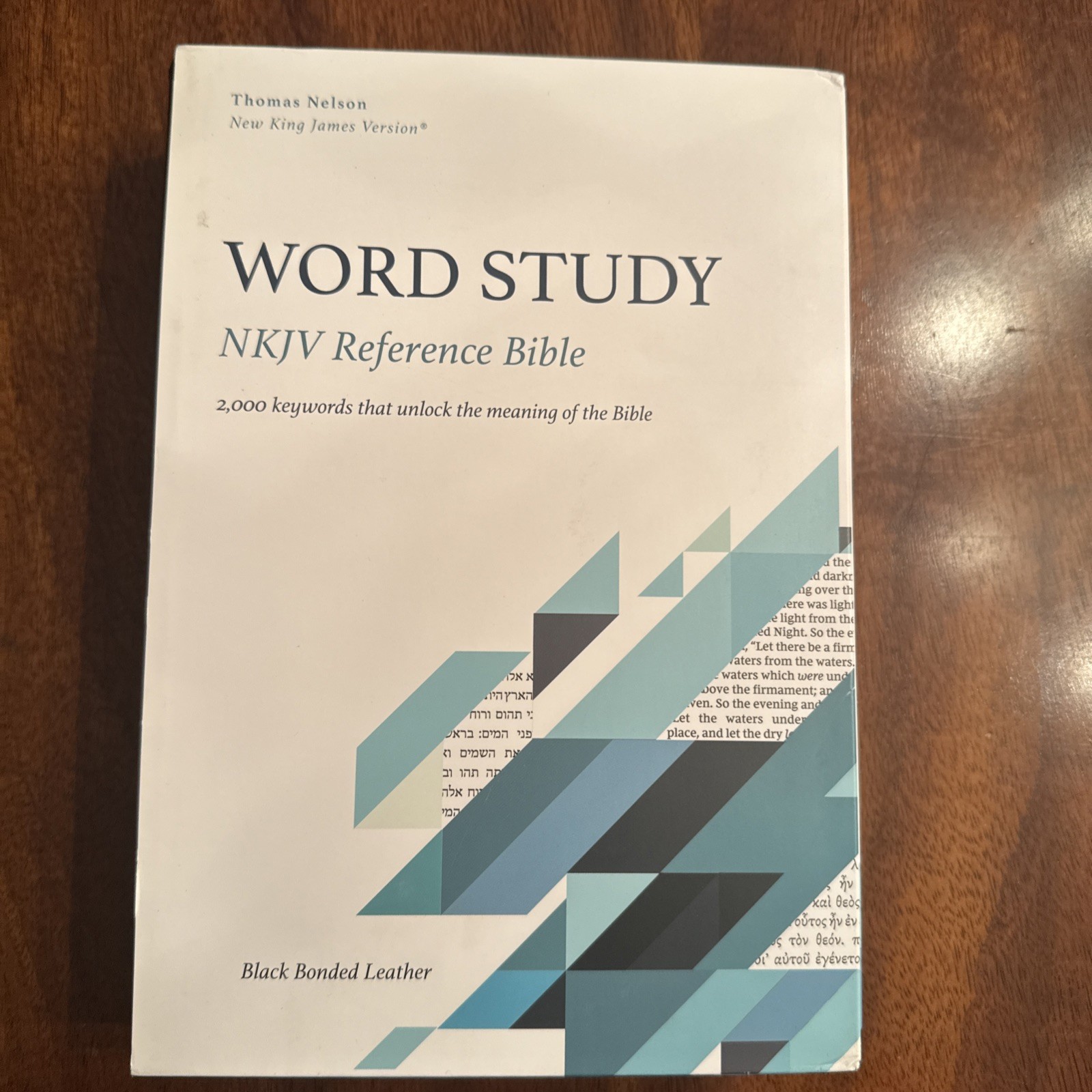 NKJV Word Study Reference Bible in Bonded Leather with Red Letter Text and Comfort Print by Zondervan 2023