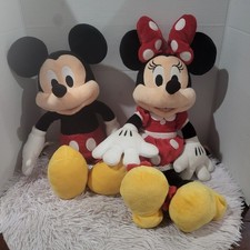 Disney Store 18 MICKEY MINNIE Mouse Plush Stuffed Set Of 2 See Pictures