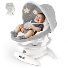 Infant Electric Swing 5 Speeds 3 Modes Up to 25 lbs White