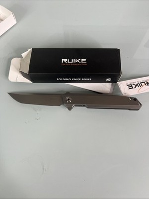 RUIKE M126-TZ Folding Knife 3.75'' Bohler N690 Steel Blade Gray Titanium Handle
