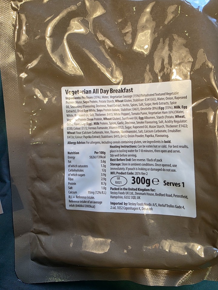 BRITISH ARMY MOD RATION PACKS MEALS MRE EMERGENCY FOOD SUPPLIES READY ...