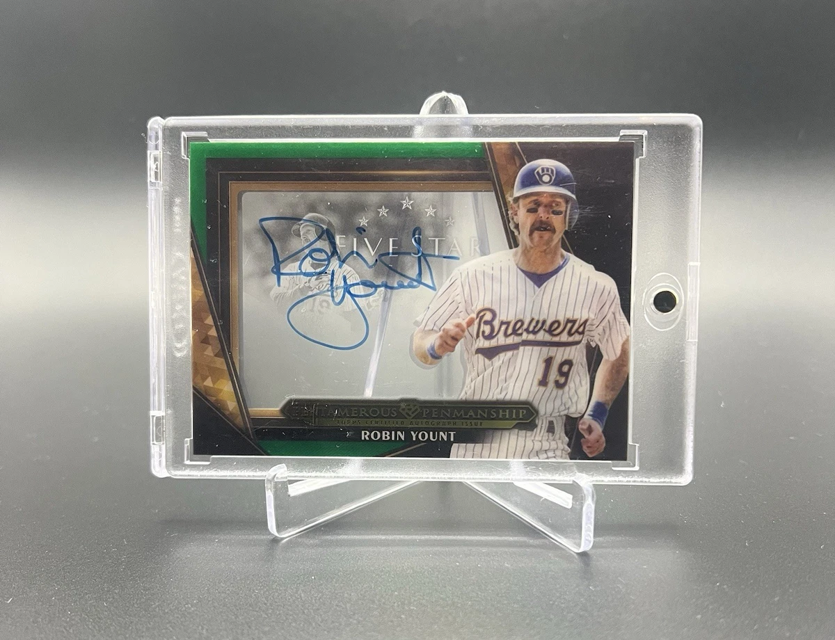 Topps Robin Yount Autographed Baseball Sports Trading Cards 