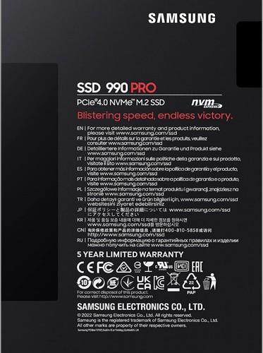 SSD portable Samsung 990 Pro NVMe SSK 2 To 40 Go/s Thunderbolt 4 USB4 alimenté par bus - Photo 9/9