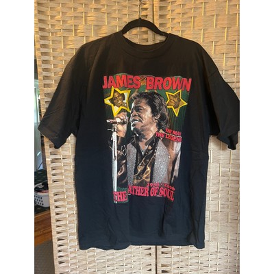 James Brown The Godfather of Soul 1933-2006 Black Tee, Size XL Mens