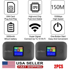 5G Wireless Mobile 4G LTE Router Pocket Modem Mobile Wifi Hotspot 150Mbps 2X US