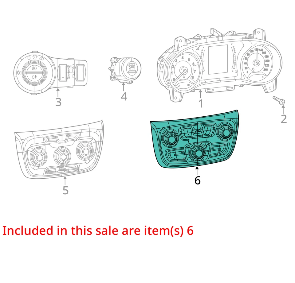 2022 2023 Jeep Compass Temp Control Center Stack Dual Zone AC Heated Temperature - Image 4 of 4