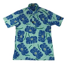 Bad Birdie Polo Shirt Men s Large Floral Golf Active Stretch Performance