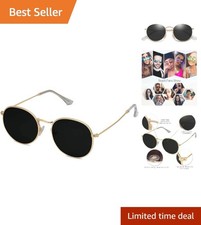 Elegant Vintage Round Polarized Sunglasses for Men and Women - UV400 Protection