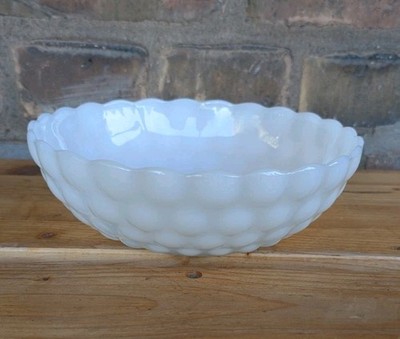 Vintage Anchor Hocking Milchglas Bubble Schale 