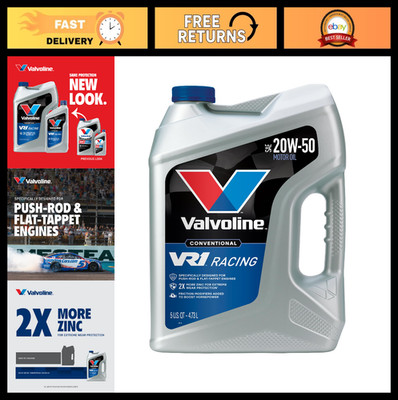 High-Performance 20W-50 Racing Motor Oil - 5 Quart, Ideal for Performance Engine