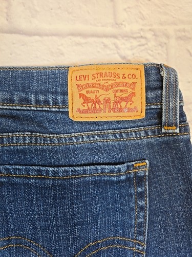 Levi's 414 Relaxed Straight Denim Jeans Women's Size(30) 36Wx28L Blue Dark Wash - Picture 20 of 21