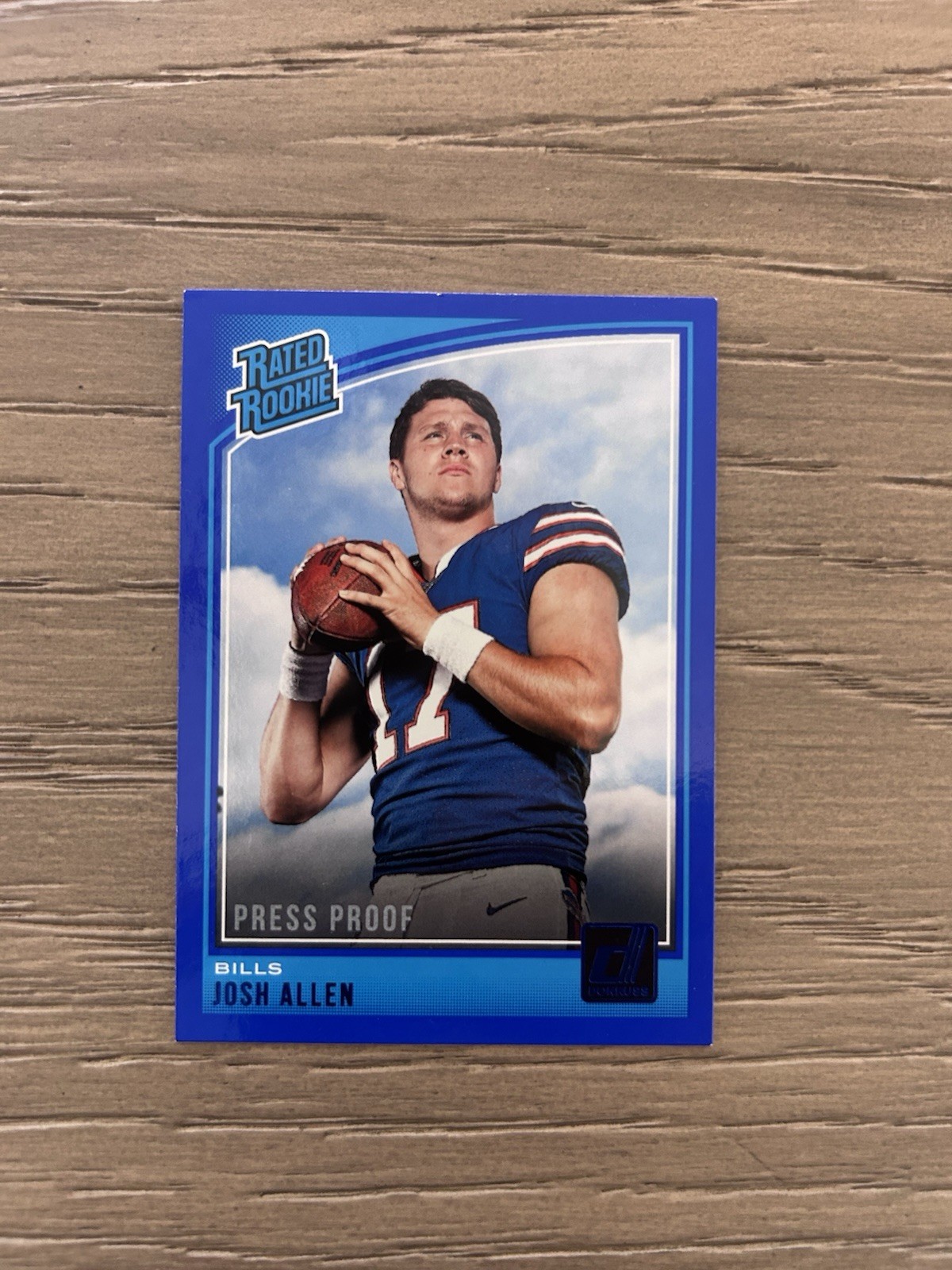 2018 Panini Donruss - Rated Rookie Josh Allen #304 Press Proof Blue (RC)