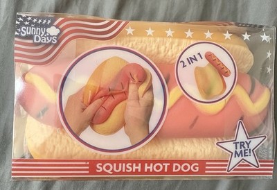 TOYMENDOUS SUNNY DAYS SQUISH HOT DOG Viral Summer Squishy Toy 2026 4th Of July