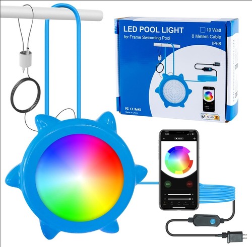 Underwater Swimming Pool Lights LED Submersible Magnetic Pond Fountain RGB App - Picture 1 of 1