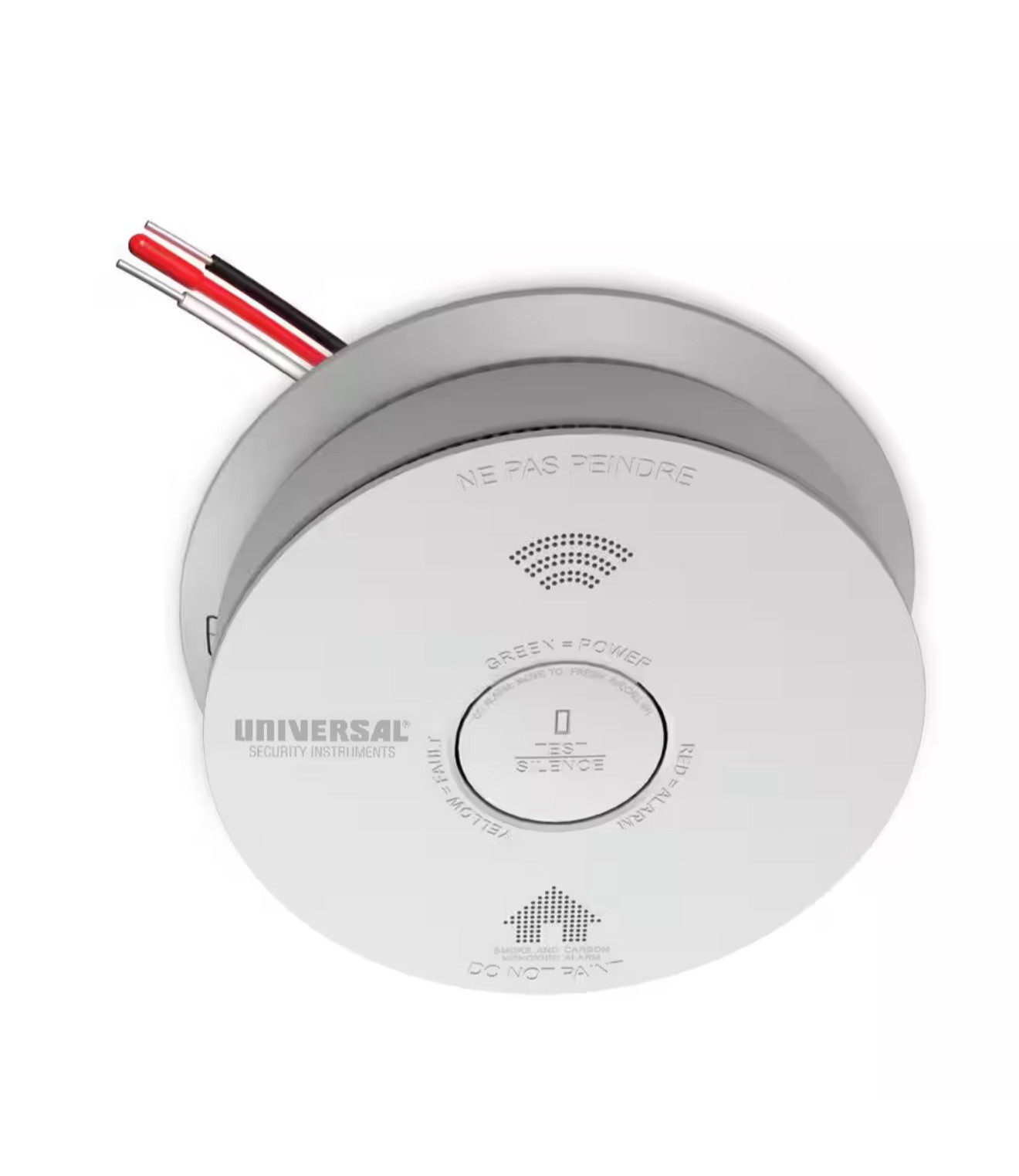 Universal Security Instruments Smoke & Carbon Monoxide Detector with Voice Alert
