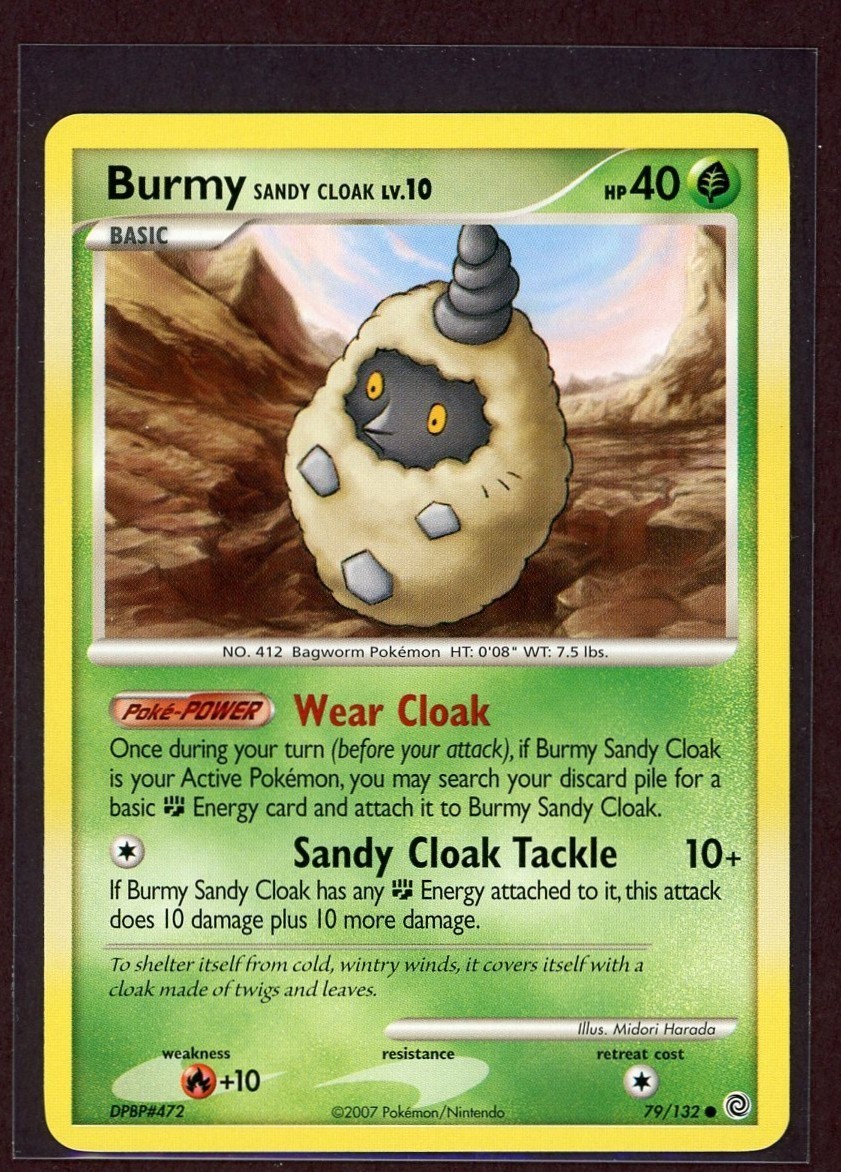 Burmy Non-Holo 2007 Pokemon Card 79/132 Secret Wonders Set NM