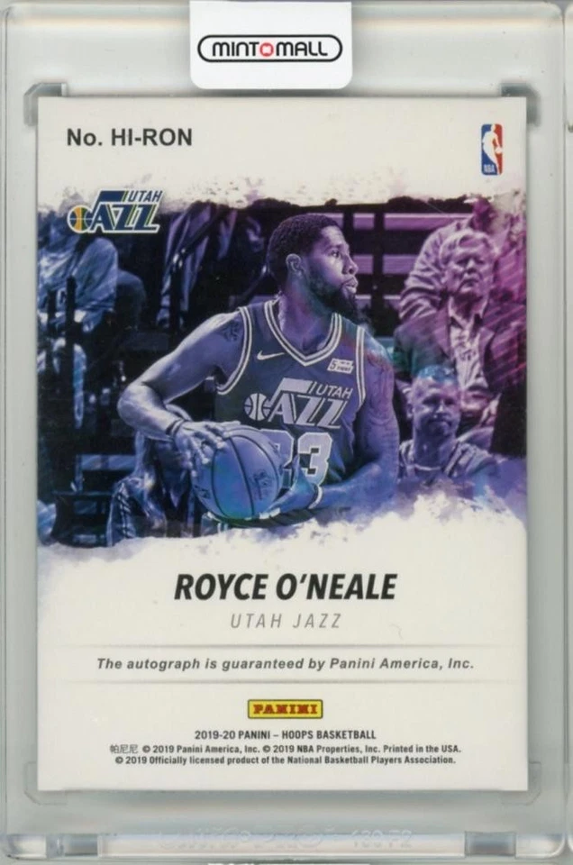 2019-20 Panini Hoops Hoops Ink 24 Royce O Neale Autographs Utah Jazz - Image 2 of 2