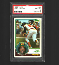 1983 Topps Baseball Card #482 TONY GWYNN Padres ROOKIE RC Graded PSA 8 NM-MT. rookie card picture