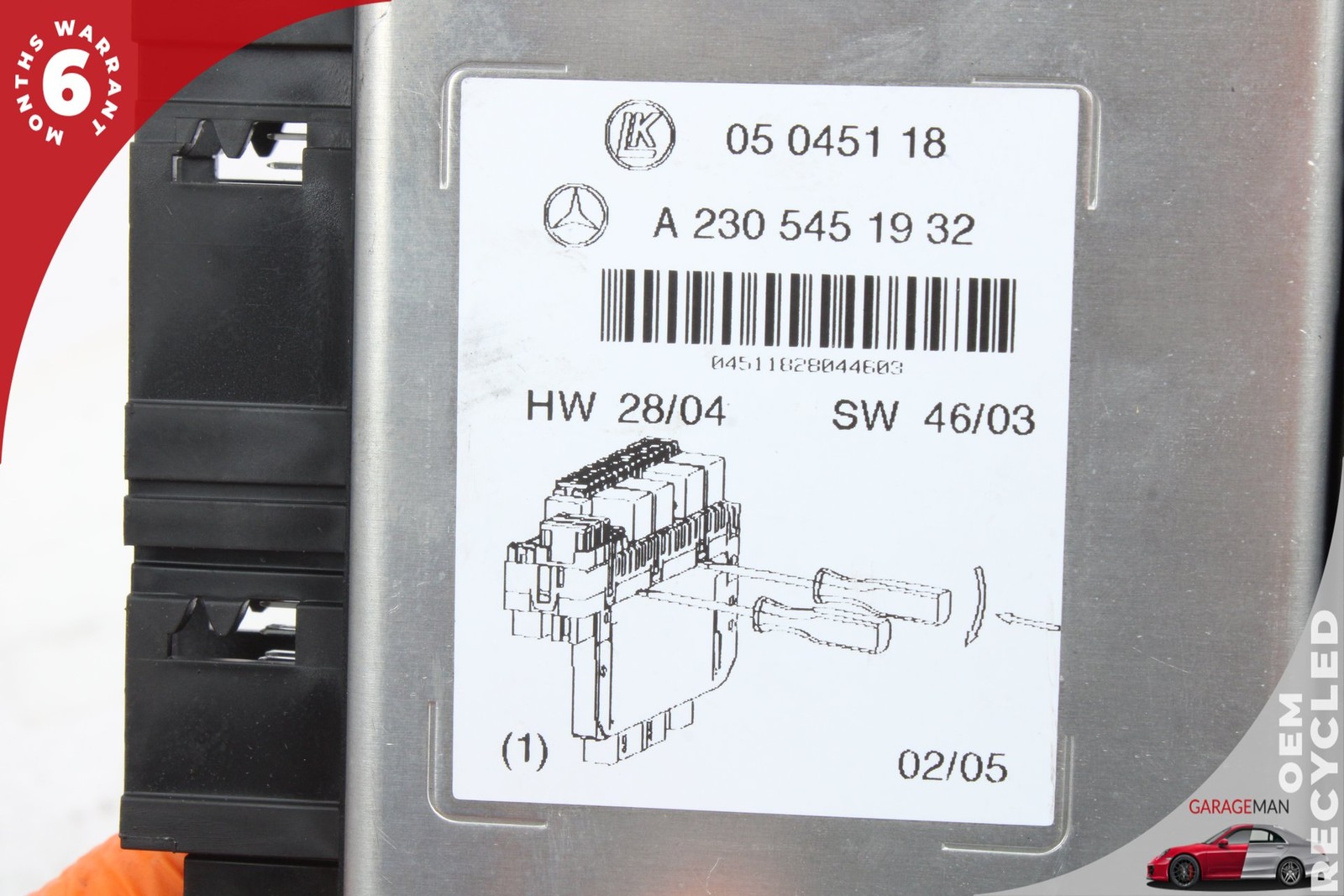 03-12 Mercedes SL500 R230 Front Left SAM Control Module 2305451932 Genuine