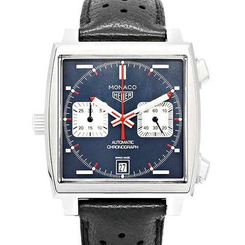 TAG HEUER Monaco Chronograph Caliber 11 Steve McQueen CAW211P.FC6356 Leather