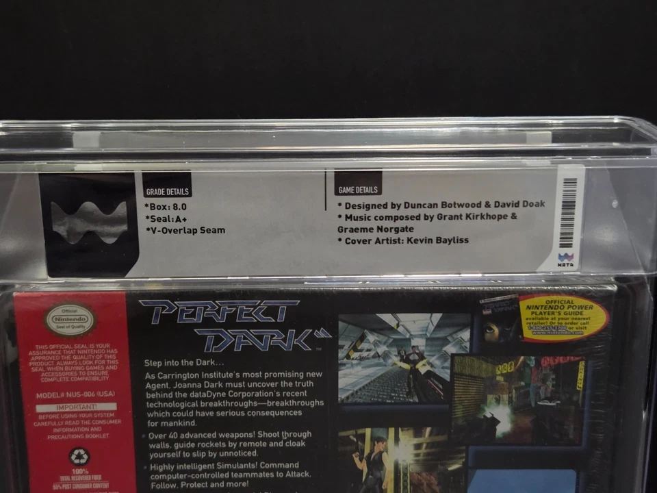 Perfect Dark ~ Nintendo 64 ~ N64 ~ WATA Graded 8.0 ~ A+ ~ CIB ~ MIB ~ VERY RARE - Image 3 of 4