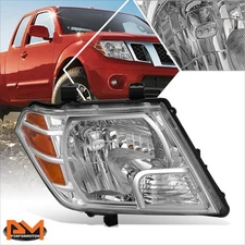 For 09-21 Nissan Frontier Factory Style Right Side Chrome Amber Headlight/Lamp