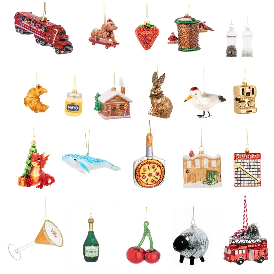 Christmas Baubles Tree Hanging Decorations Novelty Ornament Gift Sass & Belle - Image 2 of 2