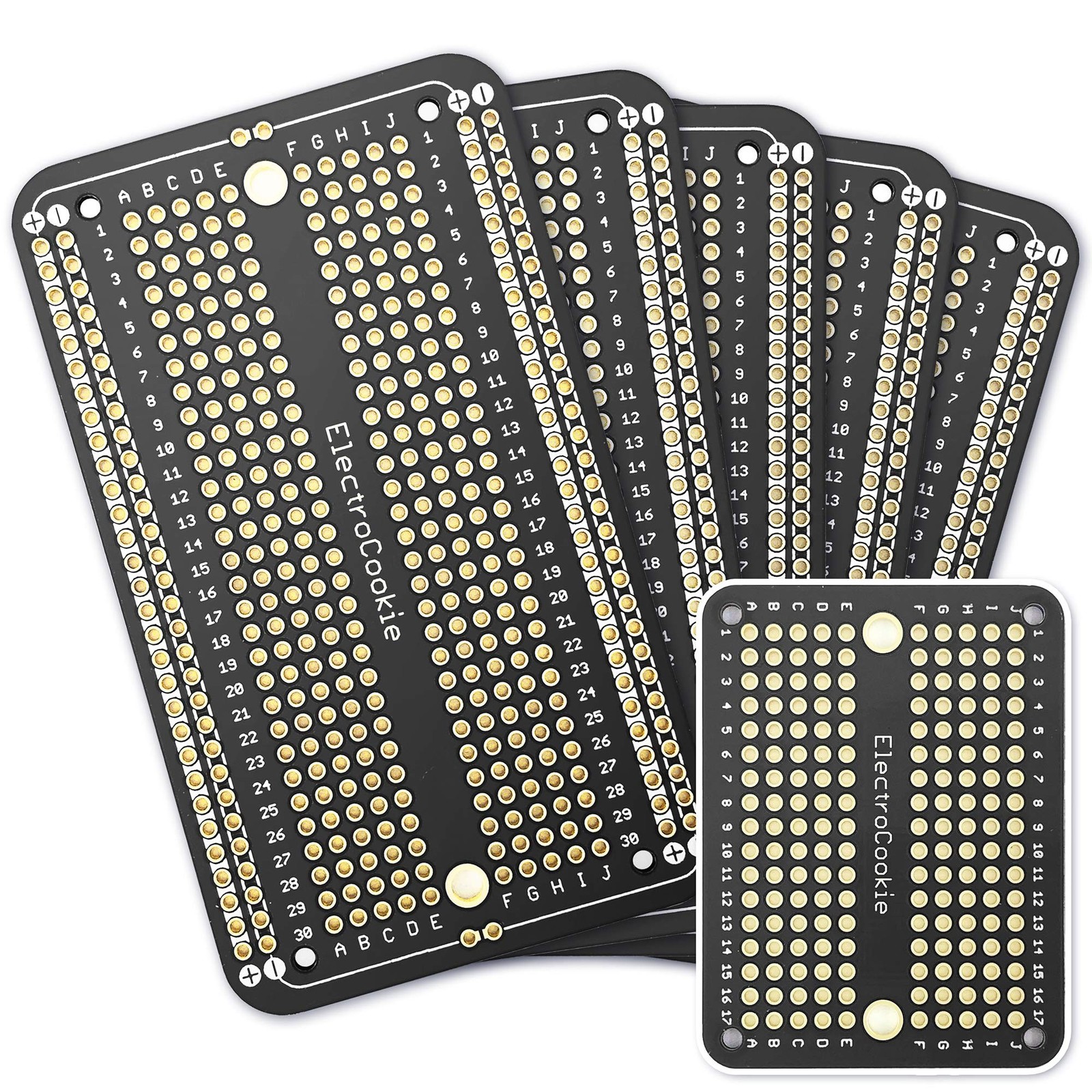 ElectroCookie Prototype PCB Solderable Breadboard for Electronics Projects Co...