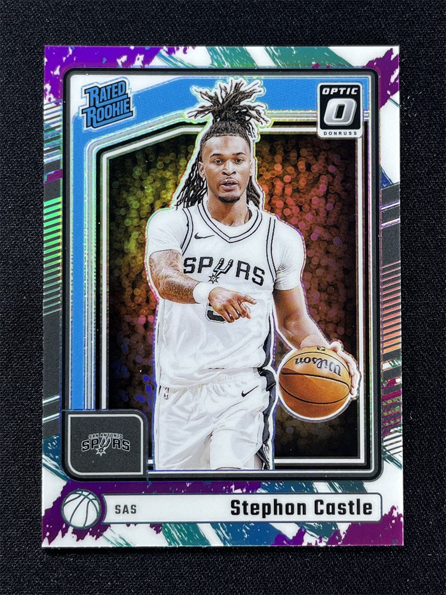 2024-25 Panini Donruss Optic Stephon Castle #254 Rated Rookie RC Jazz Prizm SP