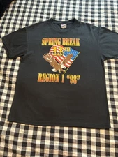 Vintage 1998 Spring Break~MDA Ride~13th Annual Black T-Shirt~Large