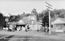 Gridleys Restaurant Gas Station Cabins Otter Lake New York NY - Reprint