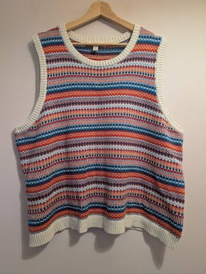 Seasalt Little Grebe Organic Cotton Fair Isle Knitted Vest size 24 Cornwall