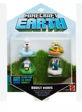 Minecraft Earth Boost Mini Figures 4 Pack Polar Bear Wolf Snacking Rabbit Steve