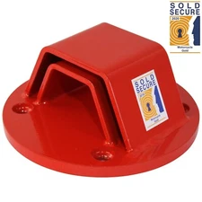 SOLD SECURE GOLD MAMMOTH BOLT IN HEAVY DUTY MOTORCYCLE GROUND WALL ANCHOR GRD001