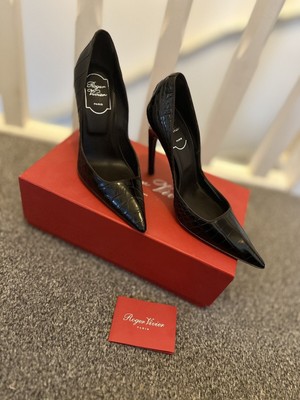 Roger Vivier Krokodilleder Pumps Größe 37 Original 