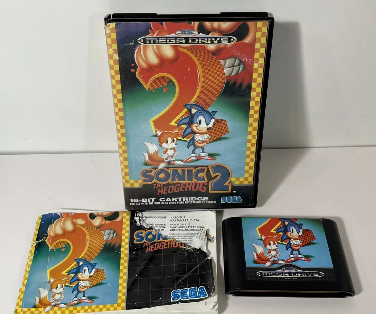 Sega Mega Drive Sonic the Hedgehog 2 European US Seller W/ Case And Manual  CIB