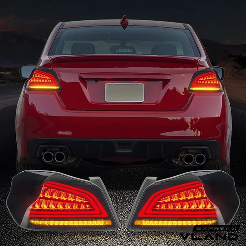VLAND SMOKE LED Tail Lights For 2015-21 Subaru WRX & WRX STI W/Sequential Signal - Foto 9 di 12