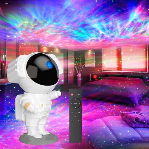 Звездный проектор HIJOPIB Nebula Galaxy Спальня Звездный потолочный светодиодный светильник - БЕЛЫЙ