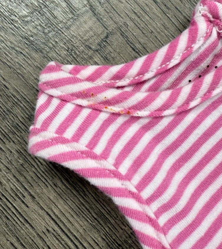 Baby Girl одежды новый Marmellata новорожденного 2шт оборки сердце в полоску наряд - Изображение 4 из 4