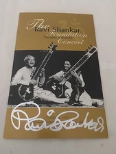 Ravi Shankar SIGNED Program George Harrison Beatles PROOF