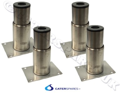 ADJUSTABLE COMMERCIAL CATERING APPLIANCE FEET FOR FRYER DISHWASHER OVENS ETC X 4