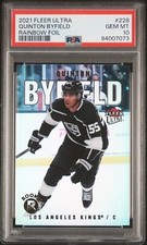 2021-22 UD Fleer Ultra Quinton Byfield #228 Rainbow Foil Rookie RC PSA 10