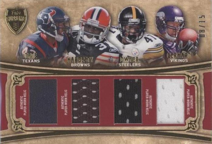 2010 Topps Supreme - Rookie Quad Relics Toby Gerhart, Ben Tate ...