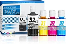 4PK 32XL 31 Ink Bottles for HP Smart Tank 450 555 455 5000 6001 7301 7001 5101