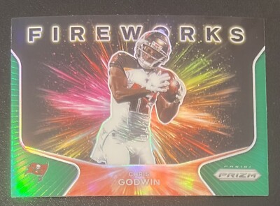 Chris Godwin 2020 Panini Prizm Fireworks Green #8 - Tampa Bay Buccaneers 