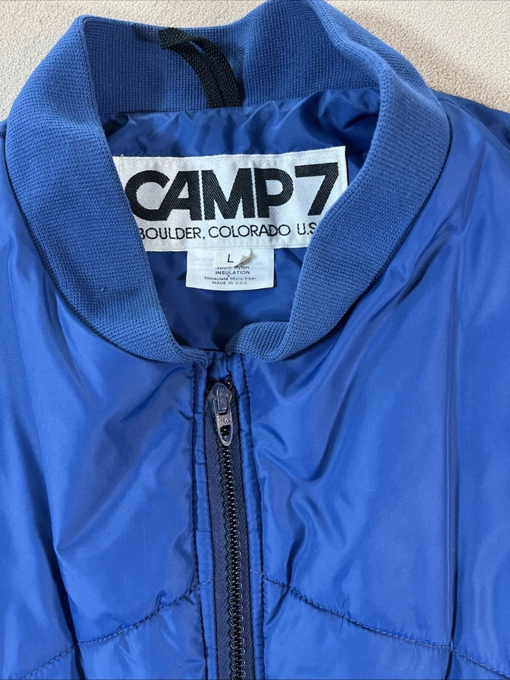 Camp 7 Vest Blue Nylon Hiking Boulder, Colorado USA Size L Thinsulate Unisex - Image 3 of 4