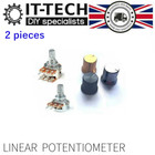 Linear Mono Stereo B Pot Potentiometer B1K B2K B5K B10K B20K B50K B100K B1M 2pcs